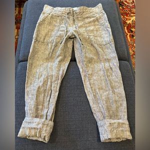 Athleta size 4 grey ish black linen pants